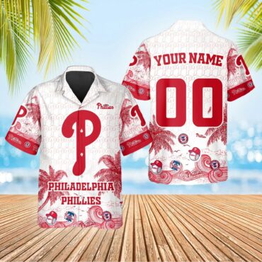 Philadelphia Phillies Tropical Logo Hawaiian Shirt Unisex T-shirt, Sweatshirt, Hoodie, Long Sleeve Tee - T-Shirt, Sweatshirt, Hoodie