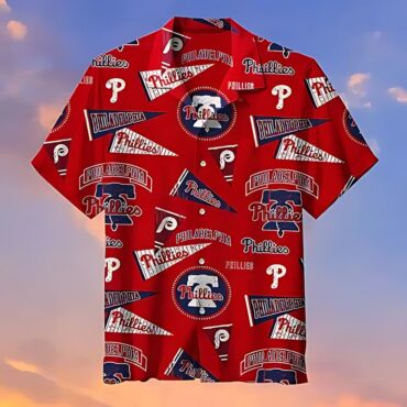 Philadelphia Phillies Vintage Pennant Hawaiian Shirt Unisex T-shirt, Sweatshirt, Hoodie, Long Sleeve Tee - T-Shirt, Sweatshirt, Hoodie