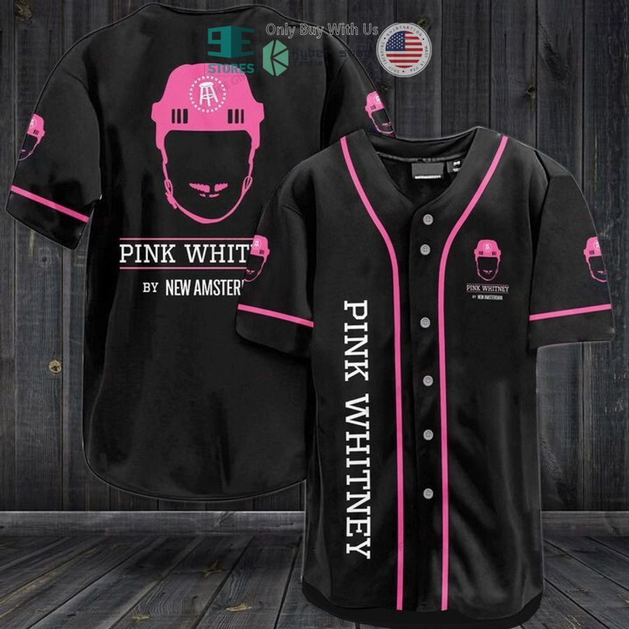 BEST Pink Whitney logo black Baseball Jersey Unisex T-shirt, Sweatshirt, Hoodie, Long Sleeve Tee - T-Shirt, Sweatshirt, Hoodie