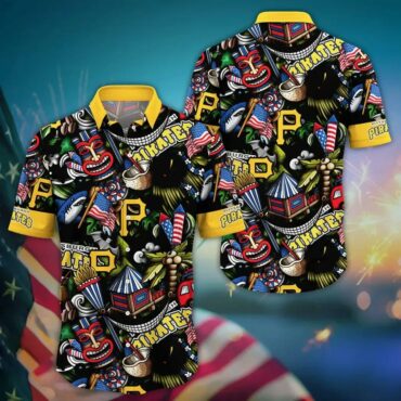 Pittsburgh Pirates Carnival Fun Hawaiian Shirt Unisex T-shirt, Sweatshirt, Hoodie, Long Sleeve Tee - T-Shirt, Sweatshirt, Hoodie
