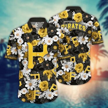 Pittsburgh Pirates Daisy Delight Hawaiian Shirt Unisex T-shirt, Sweatshirt, Hoodie, Long Sleeve Tee - T-Shirt, Sweatshirt, Hoodie