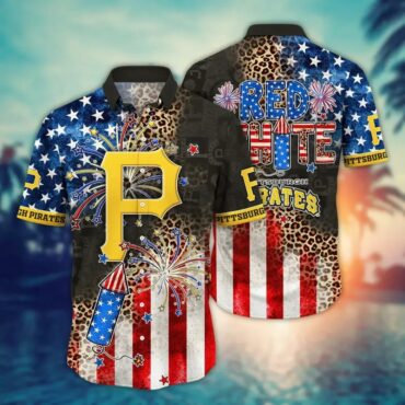 Pittsburgh Pirates Fireworks Celebration Hawaiian Shirt Unisex T-shirt, Sweatshirt, Hoodie, Long Sleeve Tee - T-Shirt, Sweatshirt, Hoodie