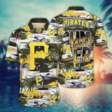 Pittsburgh Pirates Tropical Summer Vibes Hawaiian Shirt Unisex T-shirt, Sweatshirt, Hoodie, Long Sleeve Tee - T-Shirt, Sweatshirt, Hoodie