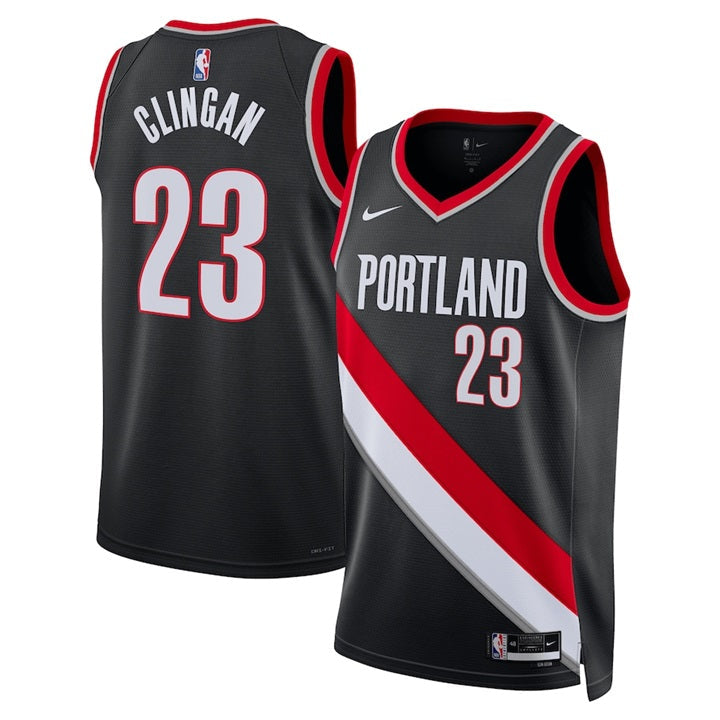 Donovan Clingan Portland Trailblazers Jersey basketball jersey product view 1