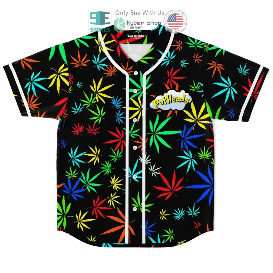 BEST Potheads multicolor cannabis Baseball Jersey Unisex T-shirt, Sweatshirt, Hoodie, Long Sleeve Tee - T-Shirt, Sweatshirt, Hoodie