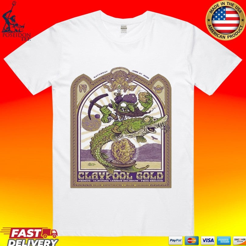 Primus Claypool Gold Tour Dillon Co June 27 2026 T-shirt Unisex T-shirt, Sweatshirt, Hoodie, Long Sleeve Tee - T-Shirt, Sweatshirt, Hoodie