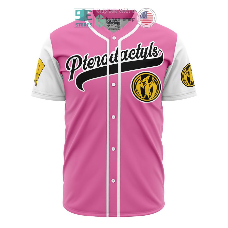 BEST Pterodactyls Pink Power Rangers Baseball Jersey Unisex T-shirt, Sweatshirt, Hoodie, Long Sleeve Tee - T-Shirt, Sweatshirt, Hoodie
