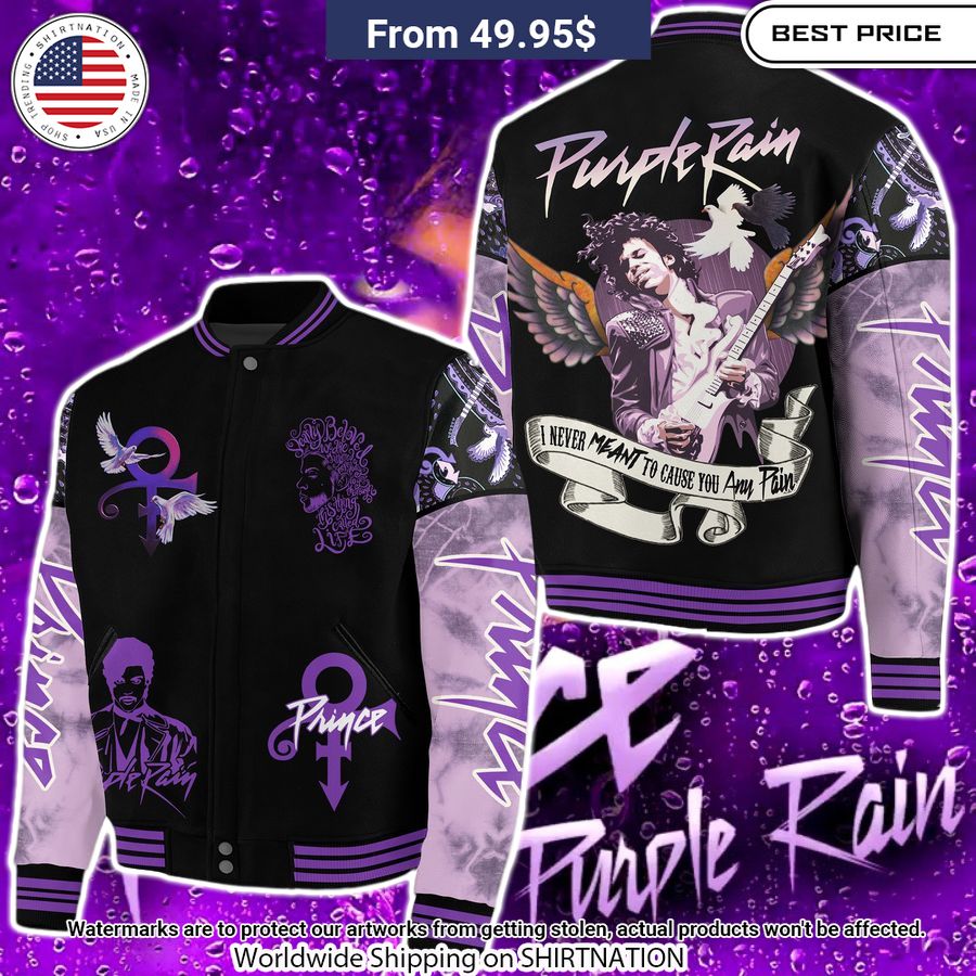 Purple Rain Prince Baseball Jacket Unisex T-shirt, Sweatshirt, Hoodie, Long Sleeve Tee - T-Shirt, Sweatshirt, Hoodie