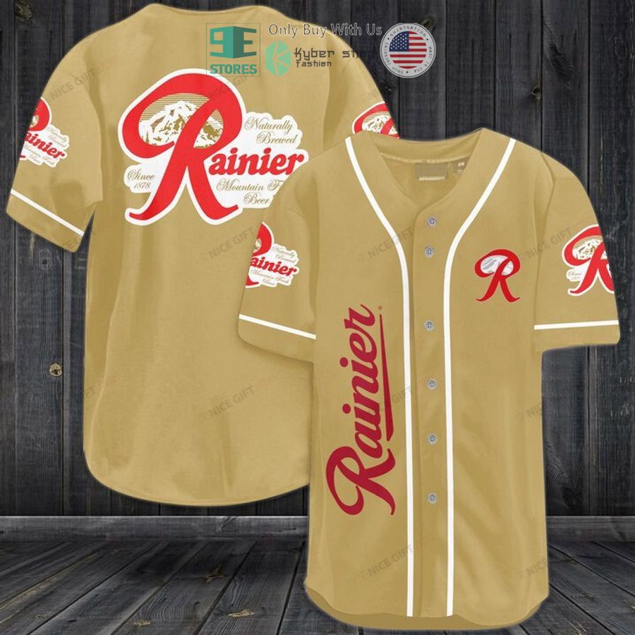 BEST Rainier logo Baseball Jersey Unisex T-shirt, Sweatshirt, Hoodie, Long Sleeve Tee - T-Shirt, Sweatshirt, Hoodie