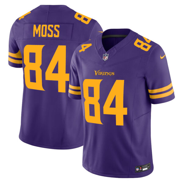 Randy Moss Minnesota Vikings Alternate Retired Player Jersey - Purple football jersey product view 1