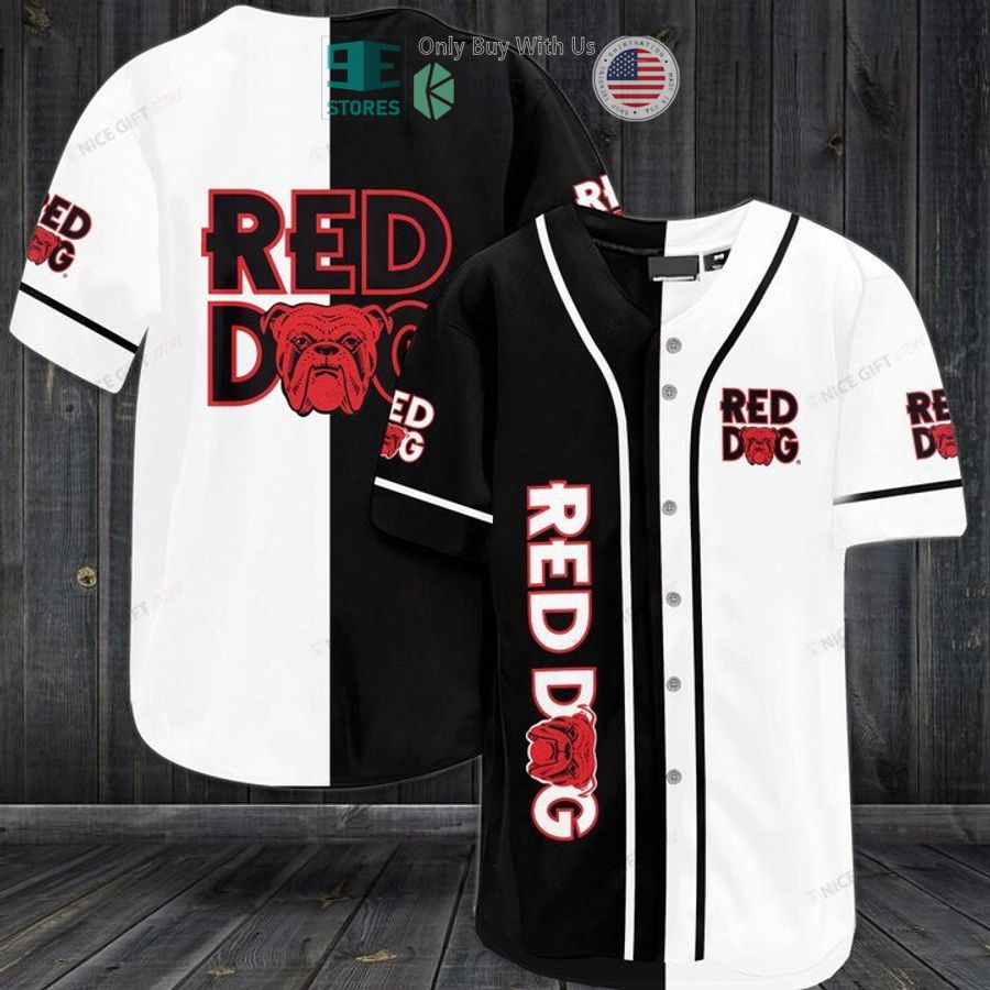BEST Red Dog logo black white Baseball Jersey Unisex T-shirt, Sweatshirt, Hoodie, Long Sleeve Tee - T-Shirt, Sweatshirt, Hoodie