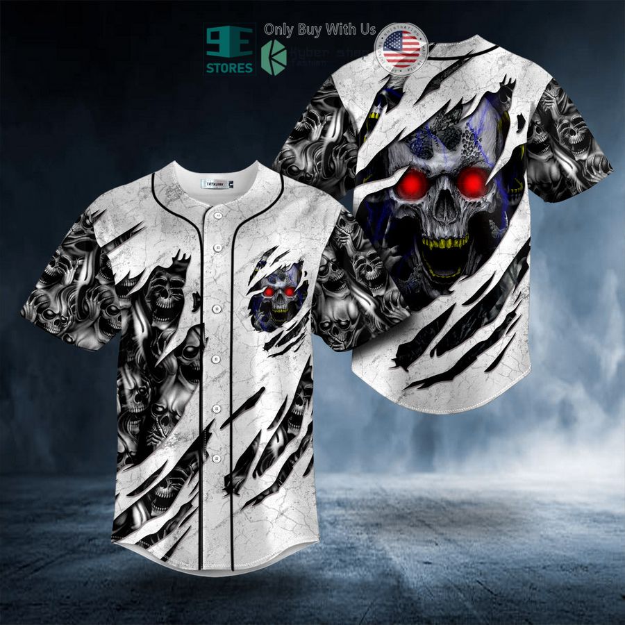 BEST Red Eyes Skull Baseball Shirt Unisex T-shirt, Sweatshirt, Hoodie, Long Sleeve Tee - T-Shirt, Sweatshirt, Hoodie