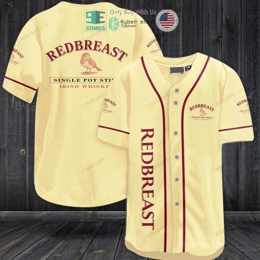 BEST Redbreast Irish Whiskey logo Baseball Jersey Unisex T-shirt, Sweatshirt, Hoodie, Long Sleeve Tee - T-Shirt, Sweatshirt, Hoodie