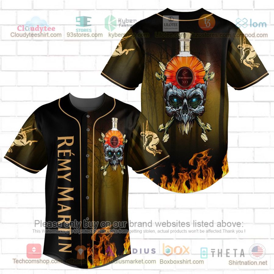HOT Remy Martin skull head Baseball Jersey Shirt Unisex T-shirt, Sweatshirt, Hoodie, Long Sleeve Tee - T-Shirt, Sweatshirt, Hoodie