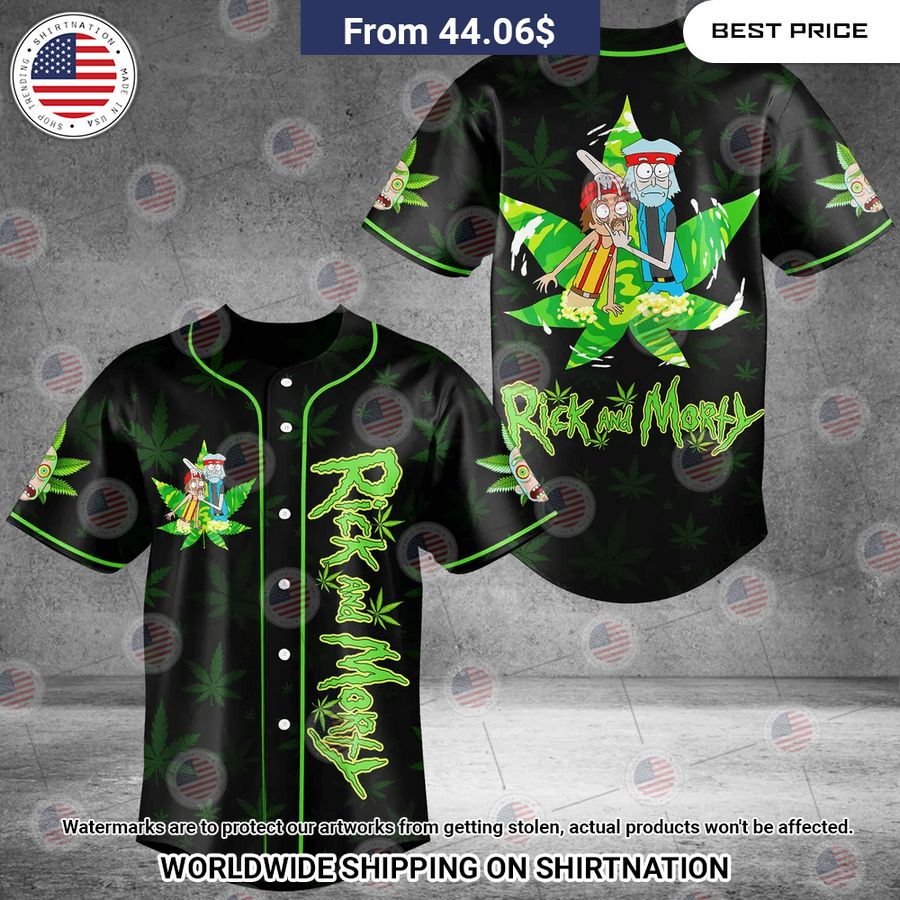 Rick N Morty As Cheech&Chong Baseball Jersey Unisex T-shirt, Sweatshirt, Hoodie, Long Sleeve Tee - T-Shirt, Sweatshirt, Hoodie