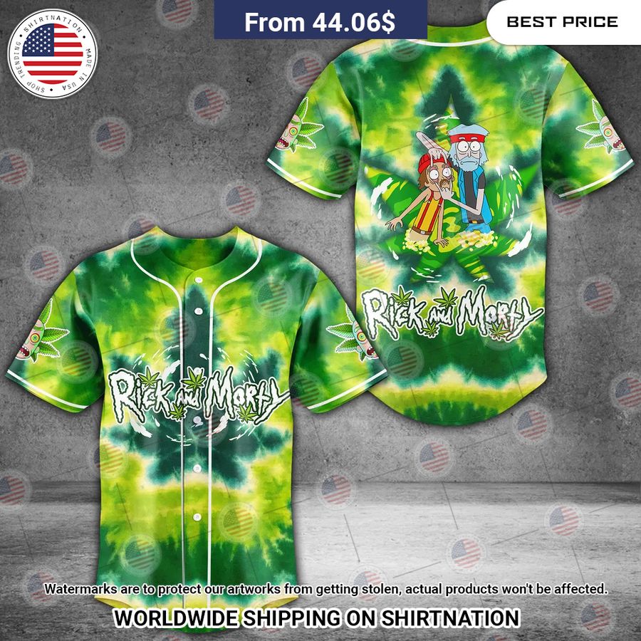 Rick N Morty Tiedye Baseball Jersey Unisex T-shirt, Sweatshirt, Hoodie, Long Sleeve Tee - T-Shirt, Sweatshirt, Hoodie