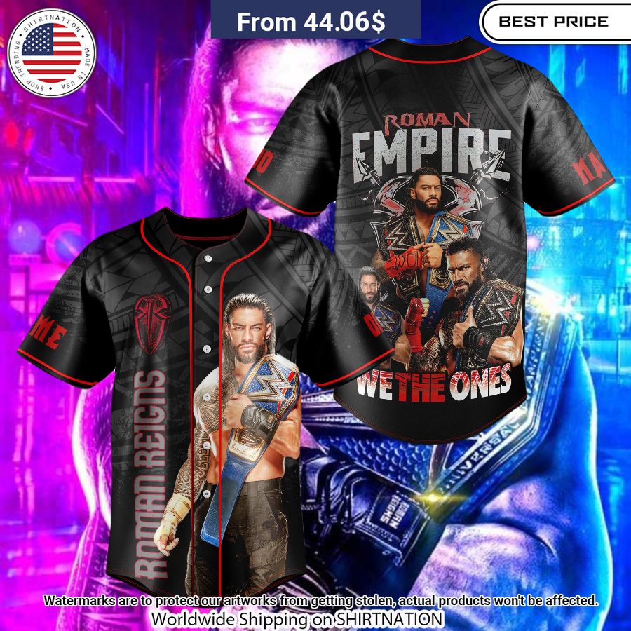 Roman Reigns We The Ones Custom Baseball Jersey Unisex T-shirt, Sweatshirt, Hoodie, Long Sleeve Tee - T-Shirt, Sweatshirt, Hoodie