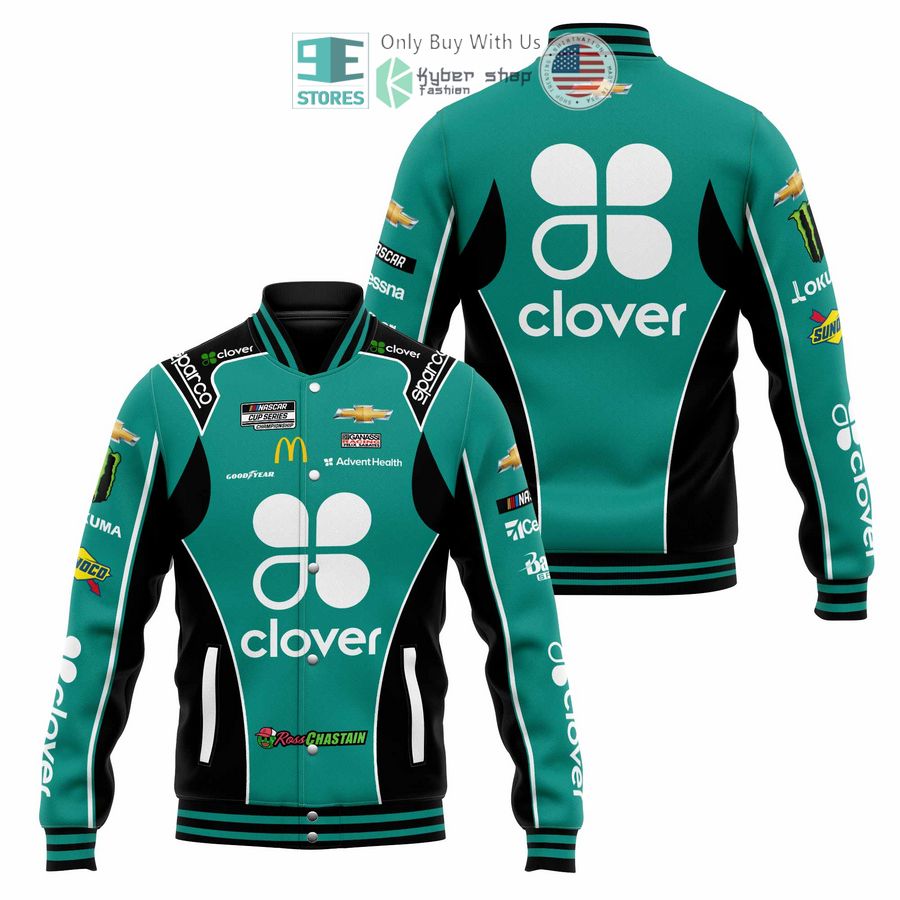BEST Ross Chastain Clover Baseball Jacket Unisex T-shirt, Sweatshirt, Hoodie, Long Sleeve Tee - T-Shirt, Sweatshirt, Hoodie