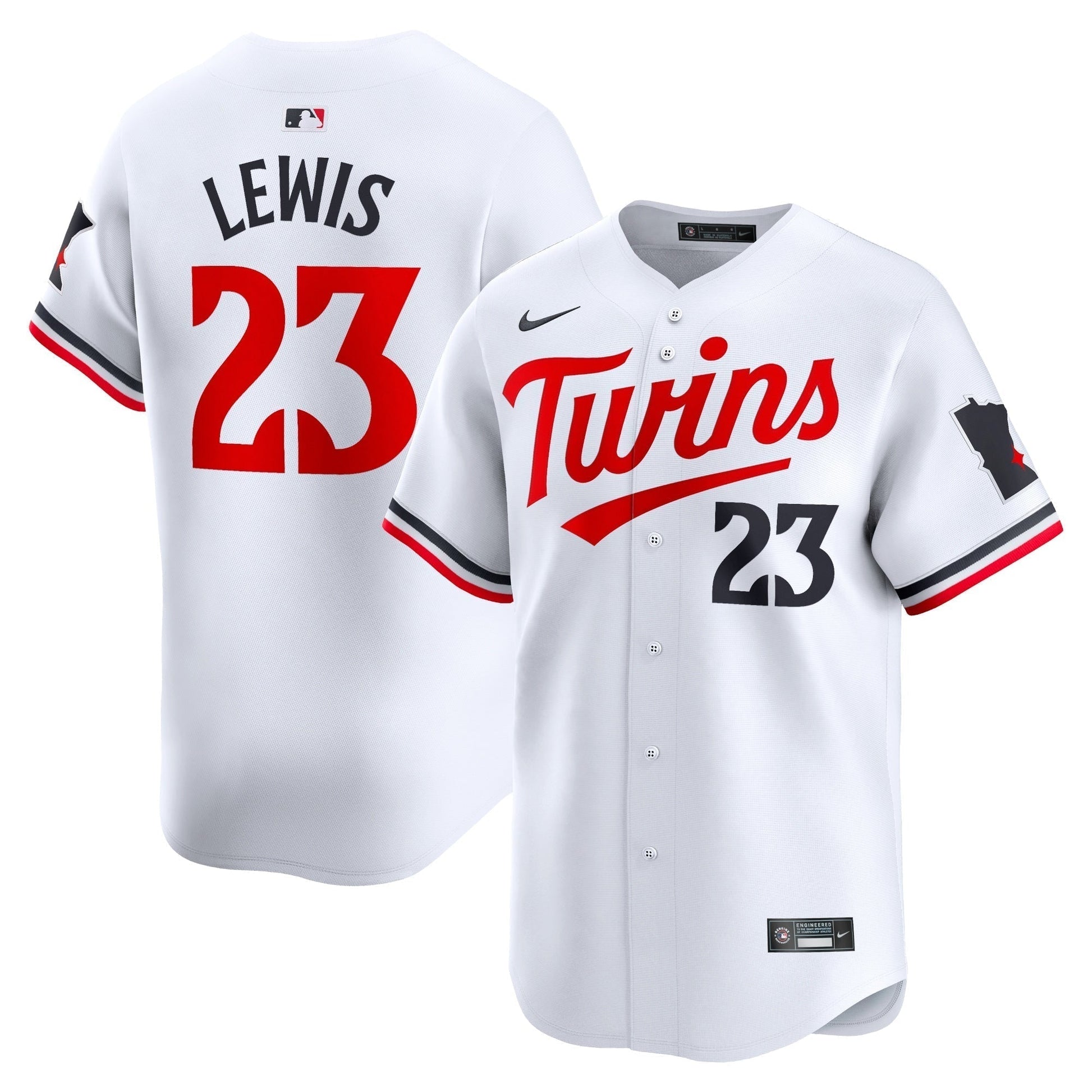 Royce Lewis Minnesota Twins Home Jersey - White baseball jersey product view 1