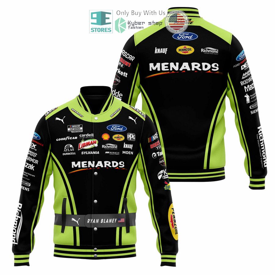 BEST Ryan Blaney Menards Baseball Jacket Unisex T-shirt, Sweatshirt, Hoodie, Long Sleeve Tee - T-Shirt, Sweatshirt, Hoodie