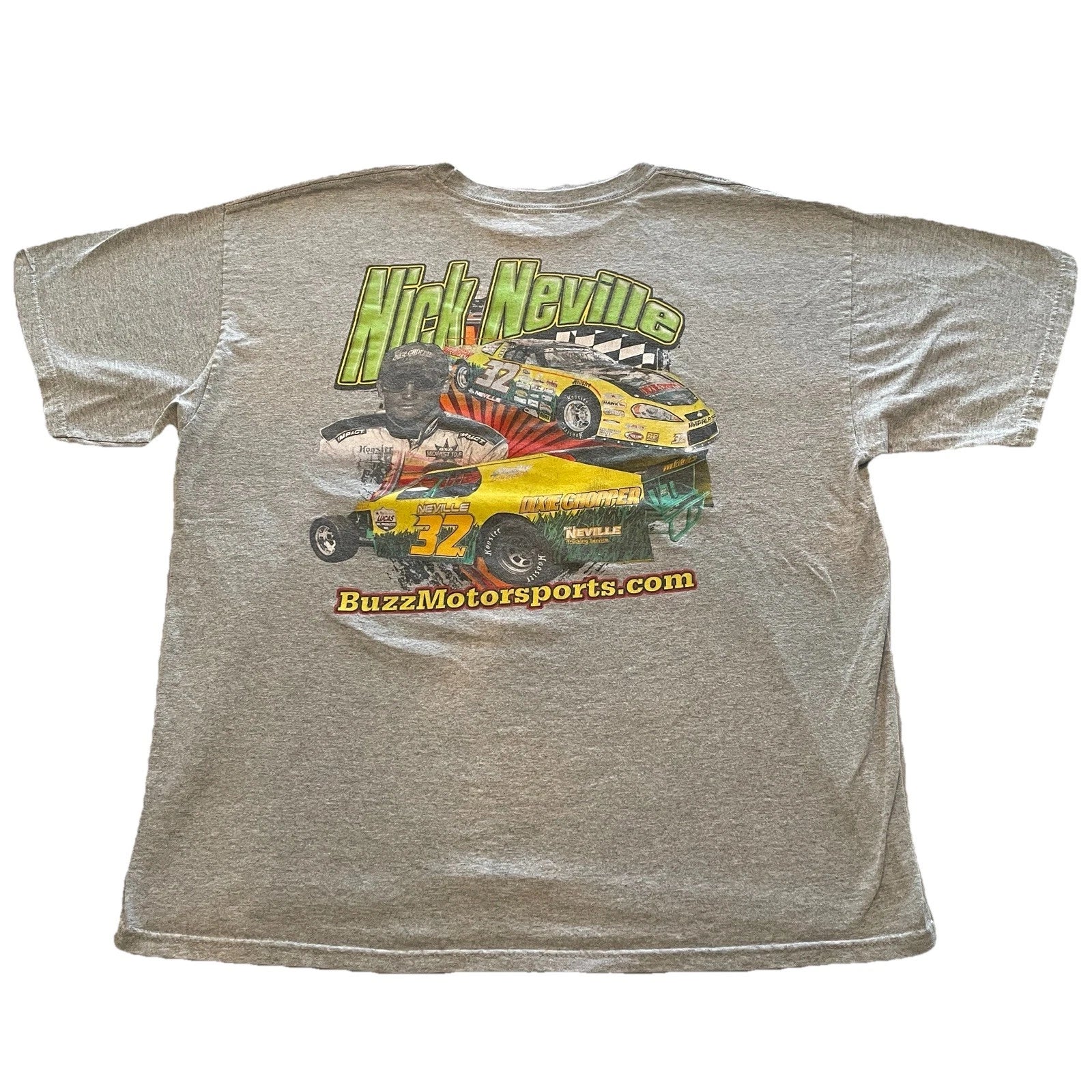 Vintage 90s Racing T-Shirt Mens 2XL Stock Car Art Open Wheel Modified Chevy Y2K Unisex T-shirt, Sweatshirt, Hoodie, Long Sleeve Tee - T-Shirt, Sweatshirt, Hoodie