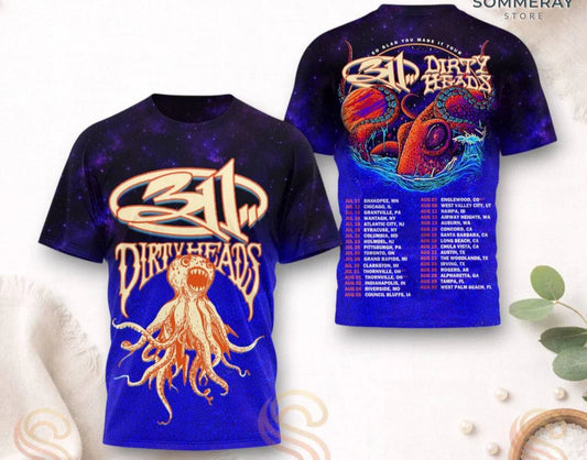 311 And Dirty Heads Summer Tour 2026 AOP T-Shirt Unisex T-shirt, Sweatshirt, Hoodie, Long Sleeve Tee - T-Shirt, Sweatshirt, Hoodie