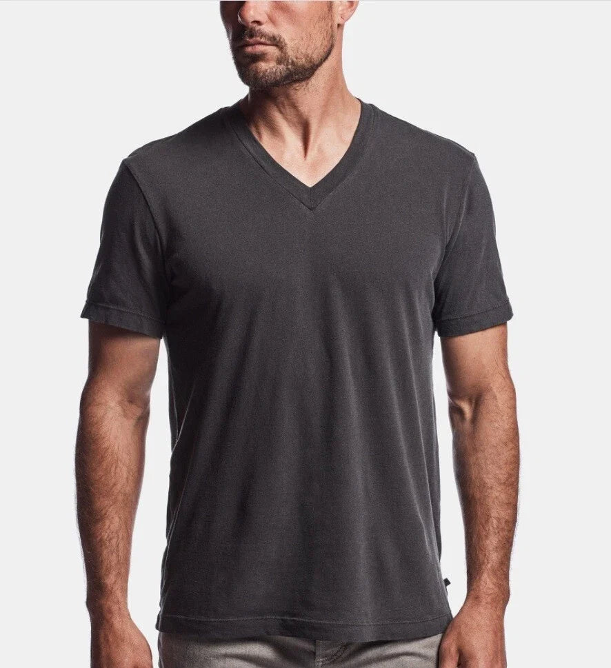 James Perse Men Relaxed Fit S/S V-Neck Cotton Tee Carbon Pigment MLJ3352 new Unisex T-shirt, Sweatshirt, Hoodie, Long Sleeve Tee - T-Shirt, Sweatshirt, Hoodie