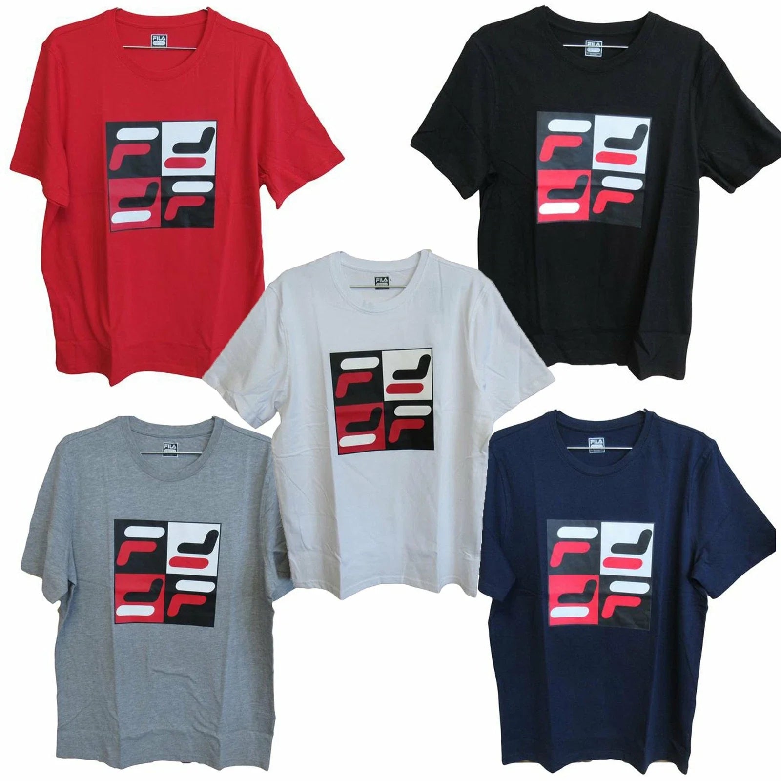 Fila Mens Casual Box Logo Short Sleeve Tee T-Shirt SM933693 Unisex T-shirt, Sweatshirt, Hoodie, Long Sleeve Tee - T-Shirt, Sweatshirt, Hoodie