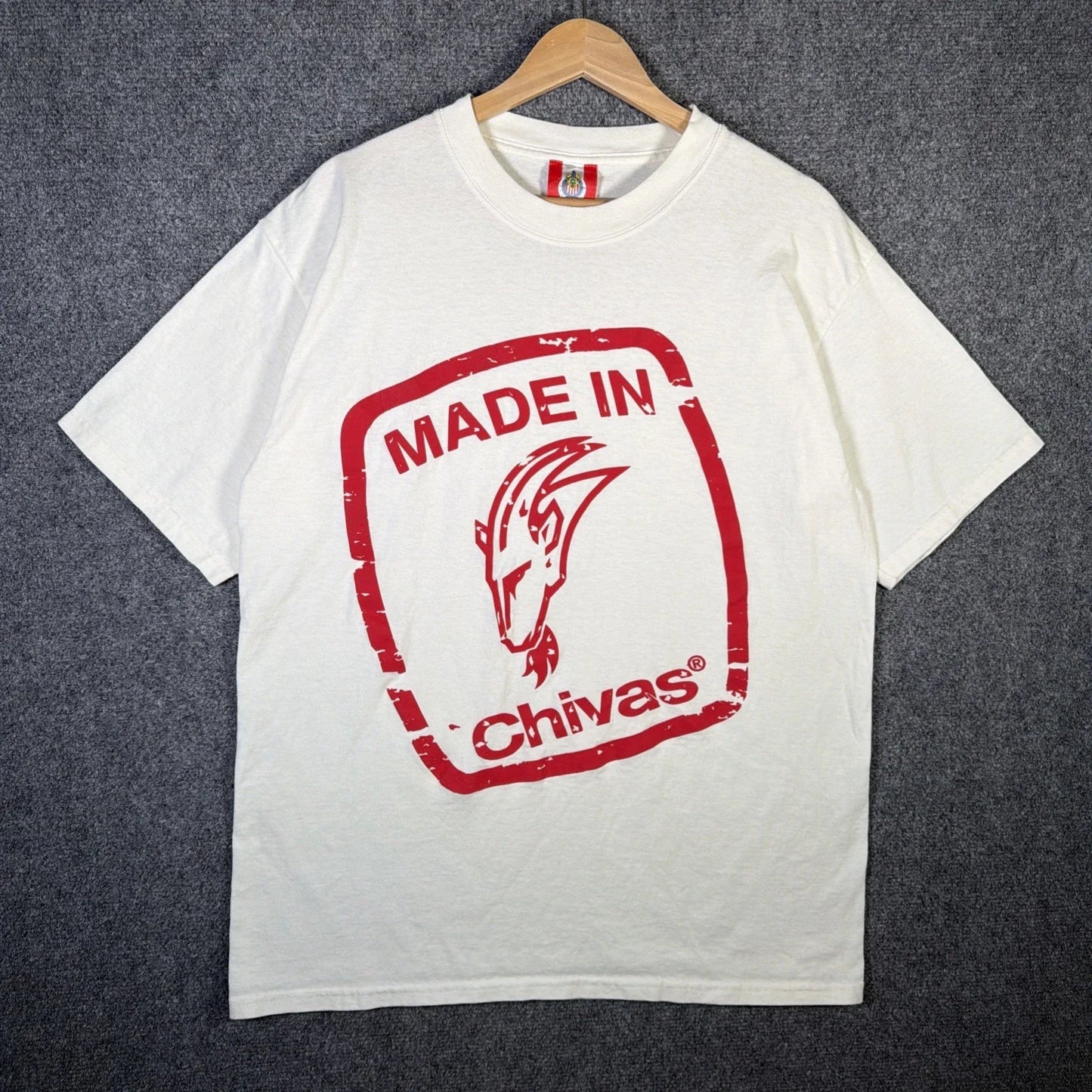 Vintage Chivas Shirt Mens Large White 90s Soccer Football Futbol League Rare Unisex T-shirt, Sweatshirt, Hoodie, Long Sleeve Tee - T-Shirt, Sweatshirt, Hoodie