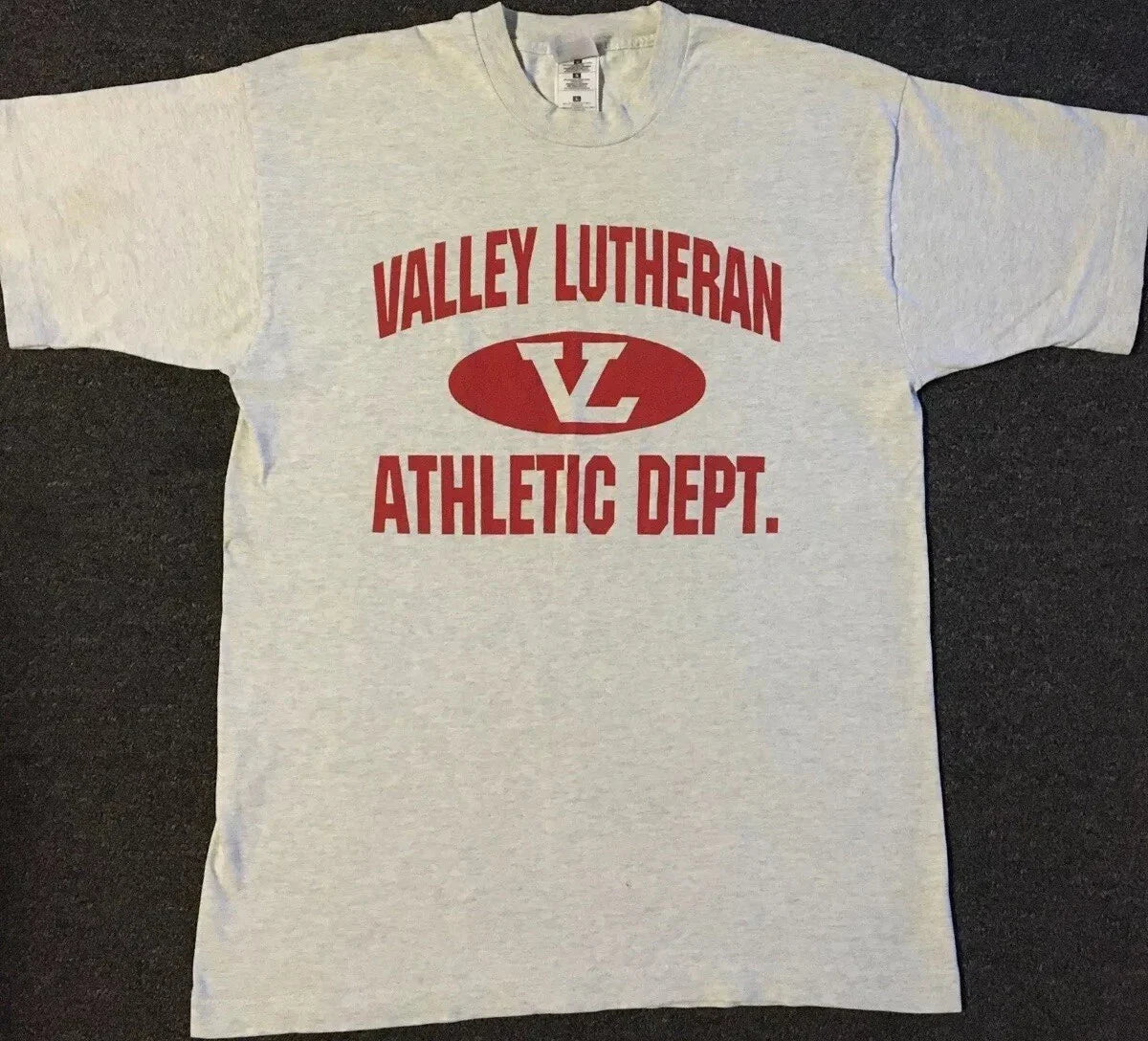 Vtg 90s Valley Lutheran School Faded PE Shirt L Track Football Skate Grunge 80s Unisex T-shirt, Sweatshirt, Hoodie, Long Sleeve Tee - T-Shirt, Sweatshirt, Hoodie