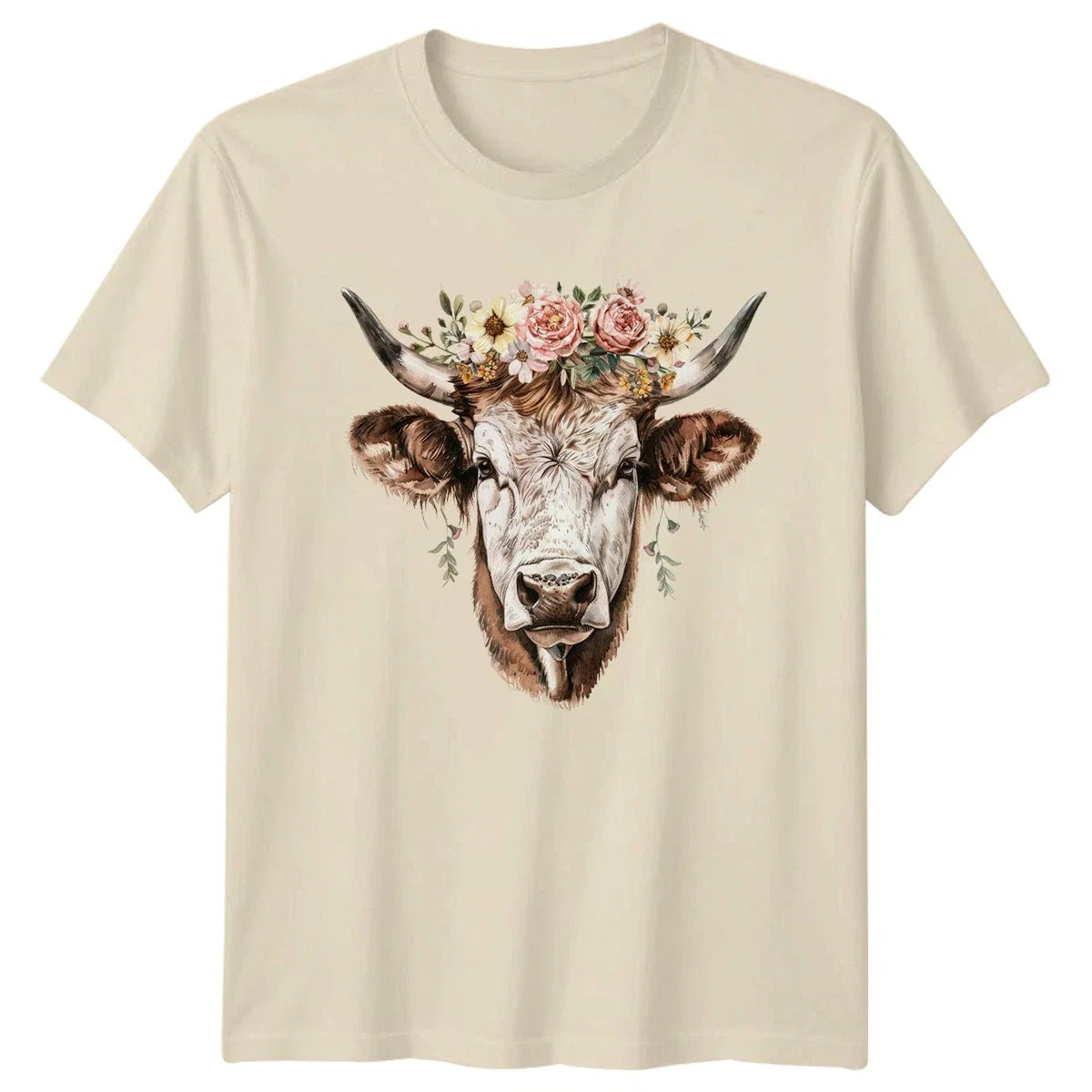 Floral Cow Boho T-Shirt Womens Western Farmhouse 2026 Gift For Her Unisex T-shirt, Sweatshirt, Hoodie, Long Sleeve Tee - T-Shirt, Sweatshirt, Hoodie