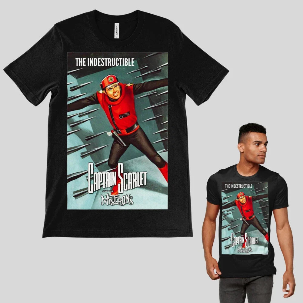 Captain Scarlet T Shirt The Indestructble Retro 1960s TV Show Dad Fathers Unisex T-shirt, Sweatshirt, Hoodie, Long Sleeve Tee - T-Shirt, Sweatshirt, Hoodie