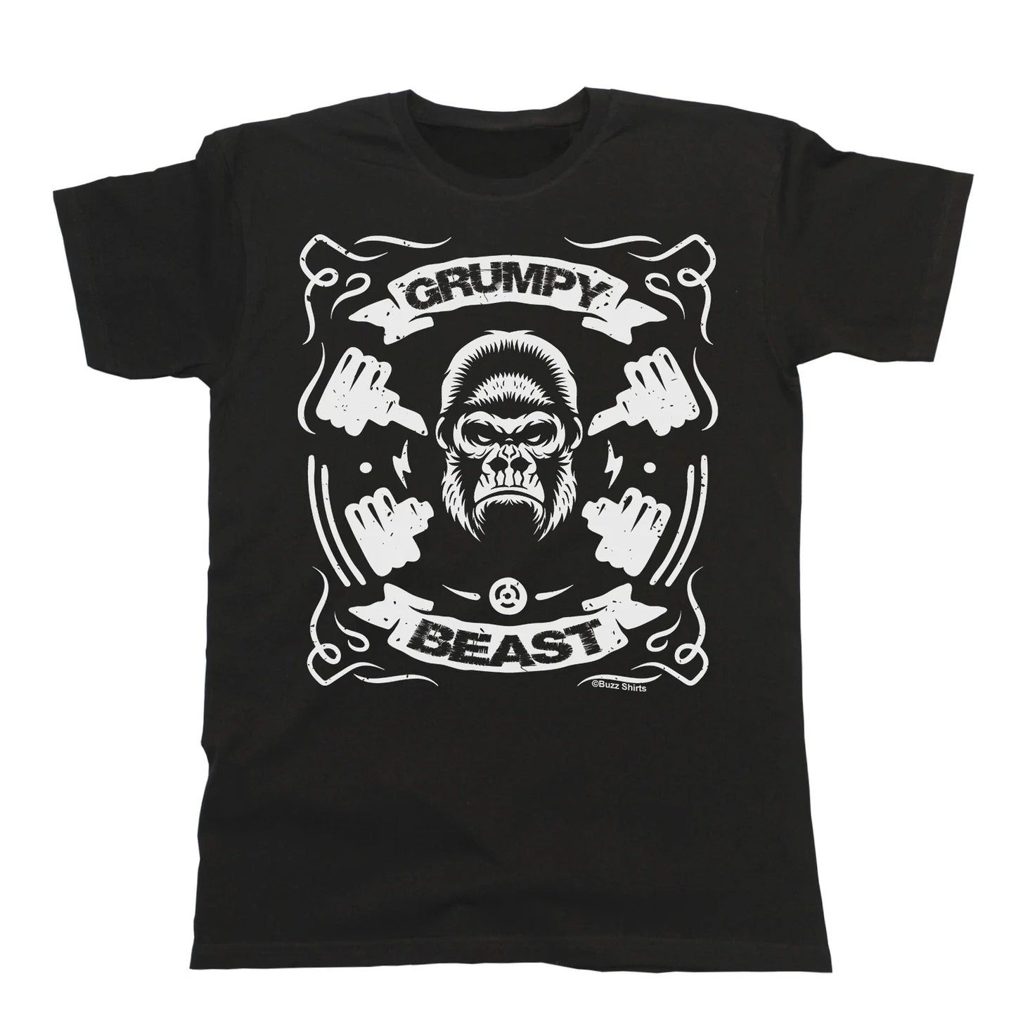 Grumpy Beast Gorilla Funny Mens  T-Shirt Dad Father Grandad Christmas Unisex T-shirt, Sweatshirt, Hoodie, Long Sleeve Tee - T-Shirt, Sweatshirt, Hoodie