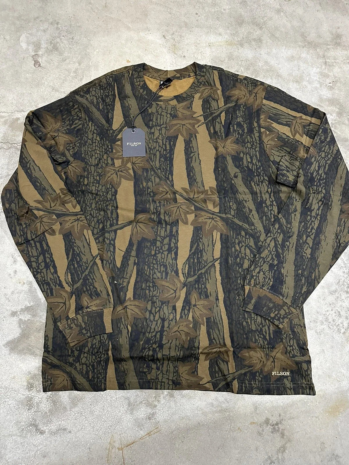 NWT Filson Long Sleeve Camo Pioneer Graphic T Shirt Green Brown Mens Medium Unisex T-shirt, Sweatshirt, Hoodie, Long Sleeve Tee - T-Shirt, Sweatshirt, Hoodie