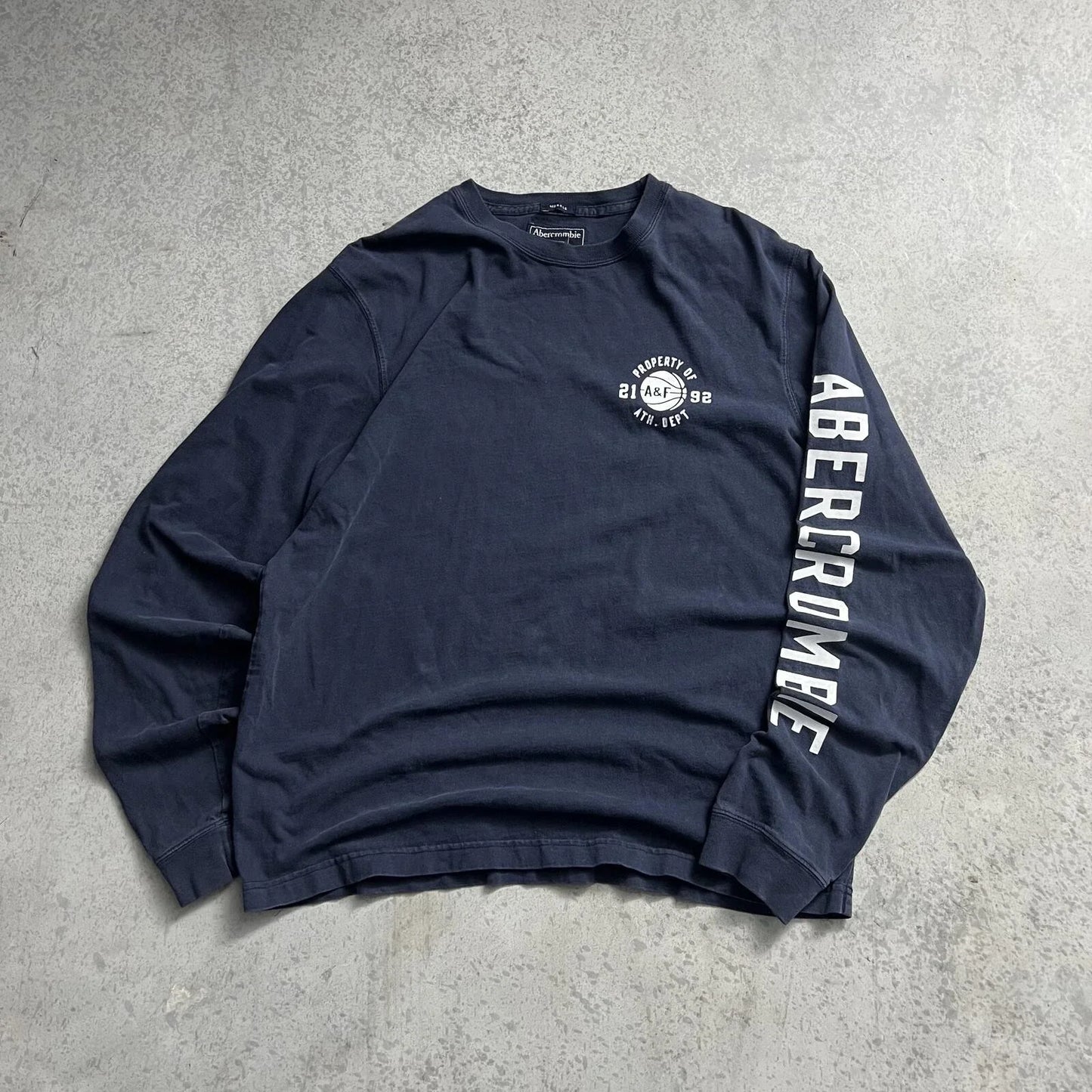 Abercrombie & Fitch Muscle Fit Long Sleeve  Shirt Mens XL Sleeve Hit Navy Y2K Unisex T-shirt, Sweatshirt, Hoodie, Long Sleeve Tee - T-Shirt, Sweatshirt, Hoodie