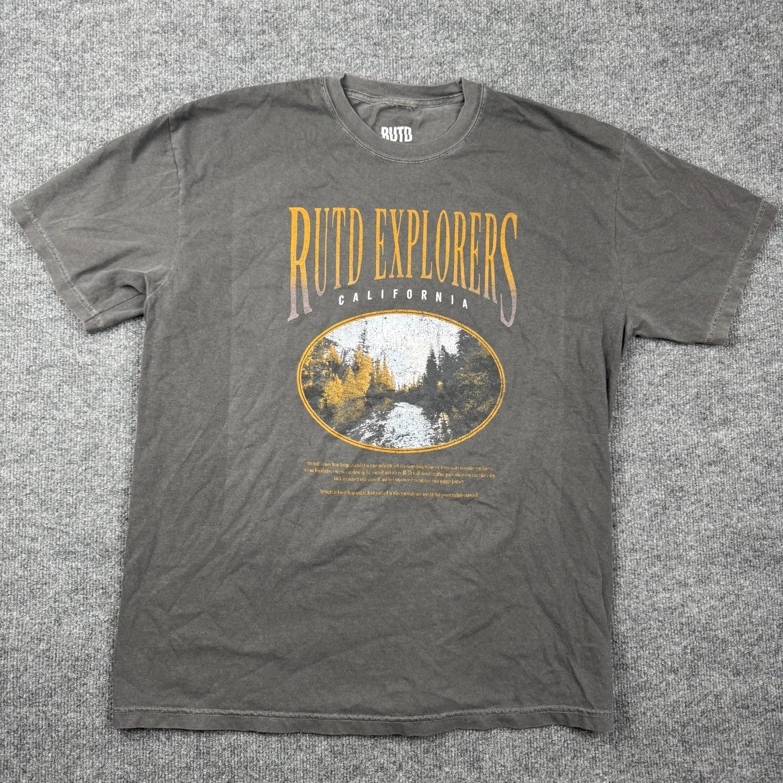 RUTD Explorers California Graphic T-Shirt Mens XL Gray Vintage Wash Nature Tee Unisex T-shirt, Sweatshirt, Hoodie, Long Sleeve Tee - T-Shirt, Sweatshirt, Hoodie