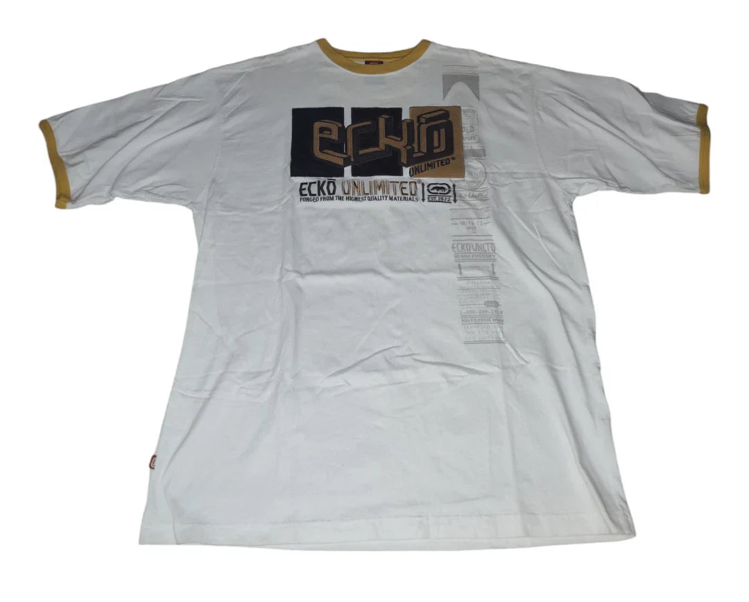 Vintage Ecko T-Shirt Y2K Spell Out Size XL Brown Tan Urban Streetwear Unisex T-shirt, Sweatshirt, Hoodie, Long Sleeve Tee - T-Shirt, Sweatshirt, Hoodie