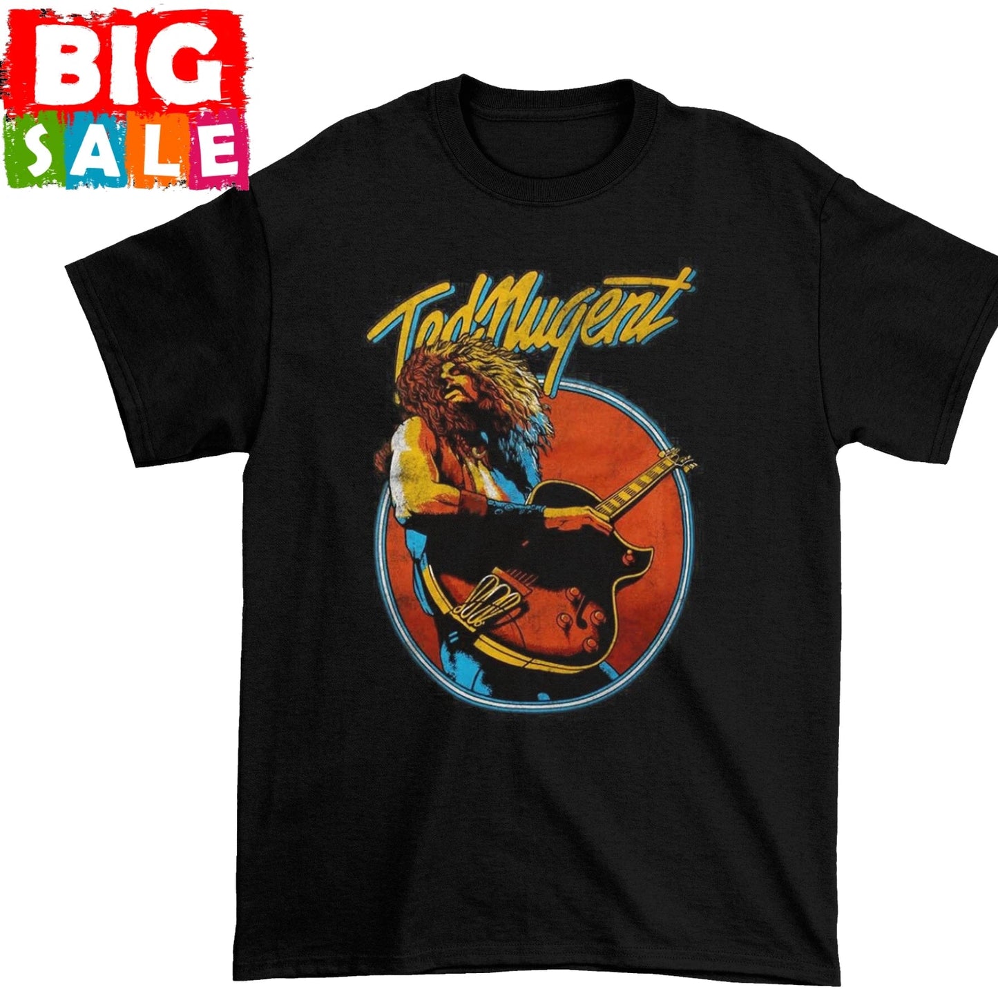 New Ted Nugent Men's Stipple Nuge T-Shirt All size Unisex T-shirt, Sweatshirt, Hoodie, Long Sleeve Tee - T-Shirt, Sweatshirt, Hoodie