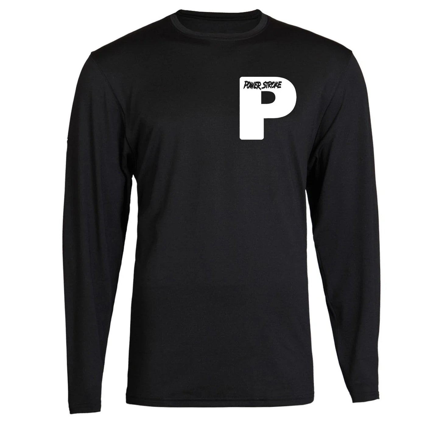 White Powerstroke Small P T-Shirt Unisex Black Color Front S - 2XL Long Sleeve Unisex T-shirt, Sweatshirt, Hoodie, Long Sleeve Tee - T-Shirt, Sweatshirt, Hoodie