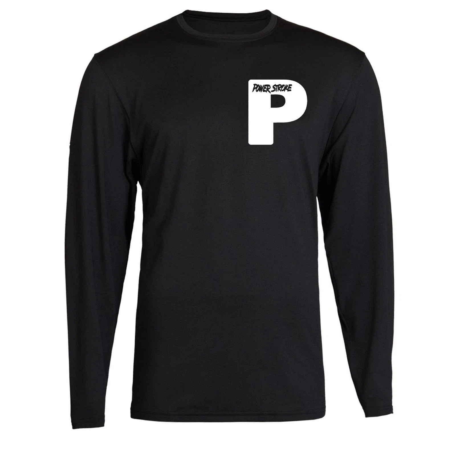 White Powerstroke Small P T-Shirt Unisex Black Color Front S - 2XL Long Sleeve Unisex T-shirt, Sweatshirt, Hoodie, Long Sleeve Tee - T-Shirt, Sweatshirt, Hoodie