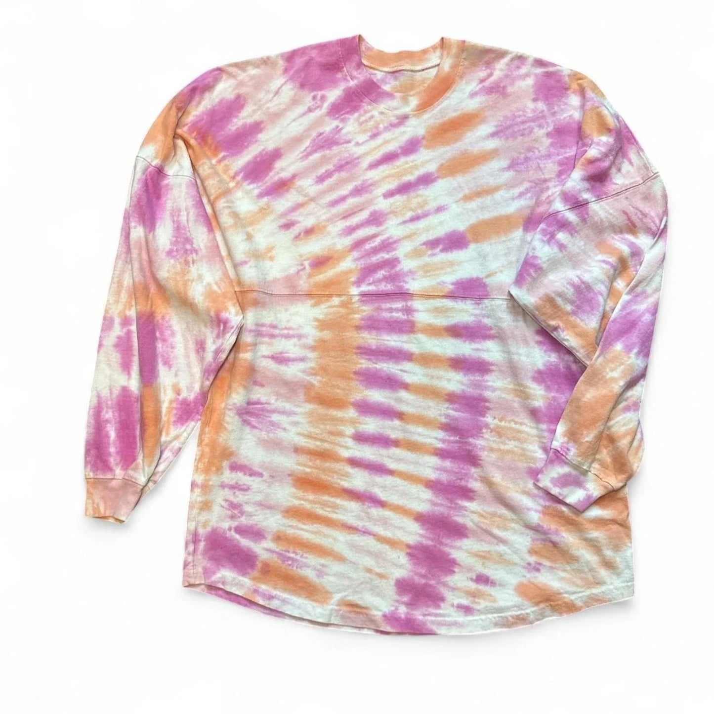 SPIRIT JERSEY Reworked Custom Dye Pink Orange Tie-Dye Long-Sleeve Top  MEDIUM Unisex T-shirt, Sweatshirt, Hoodie, Long Sleeve Tee - T-Shirt, Sweatshirt, Hoodie