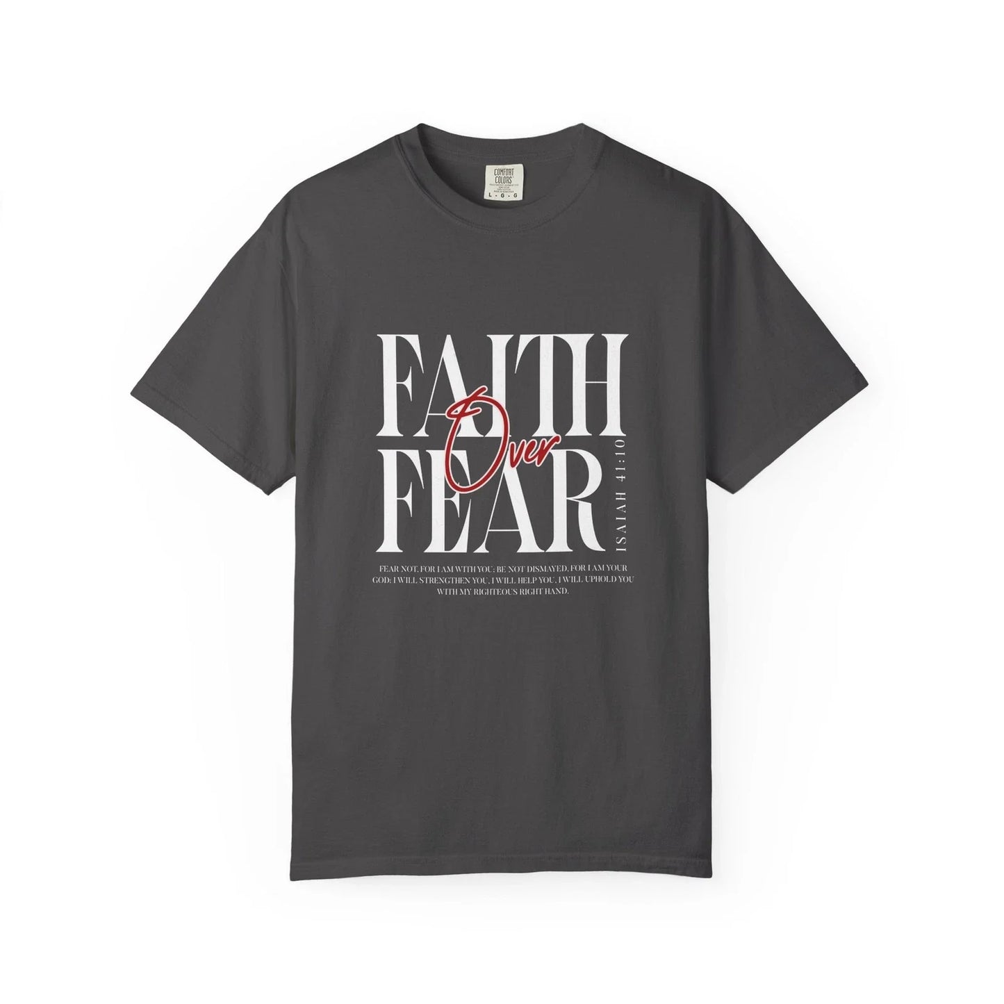 Faith Over Fear T-shirt | Inspirational Christian Typography Tee Unisex T-shirt, Sweatshirt, Hoodie, Long Sleeve Tee - T-Shirt, Sweatshirt, Hoodie