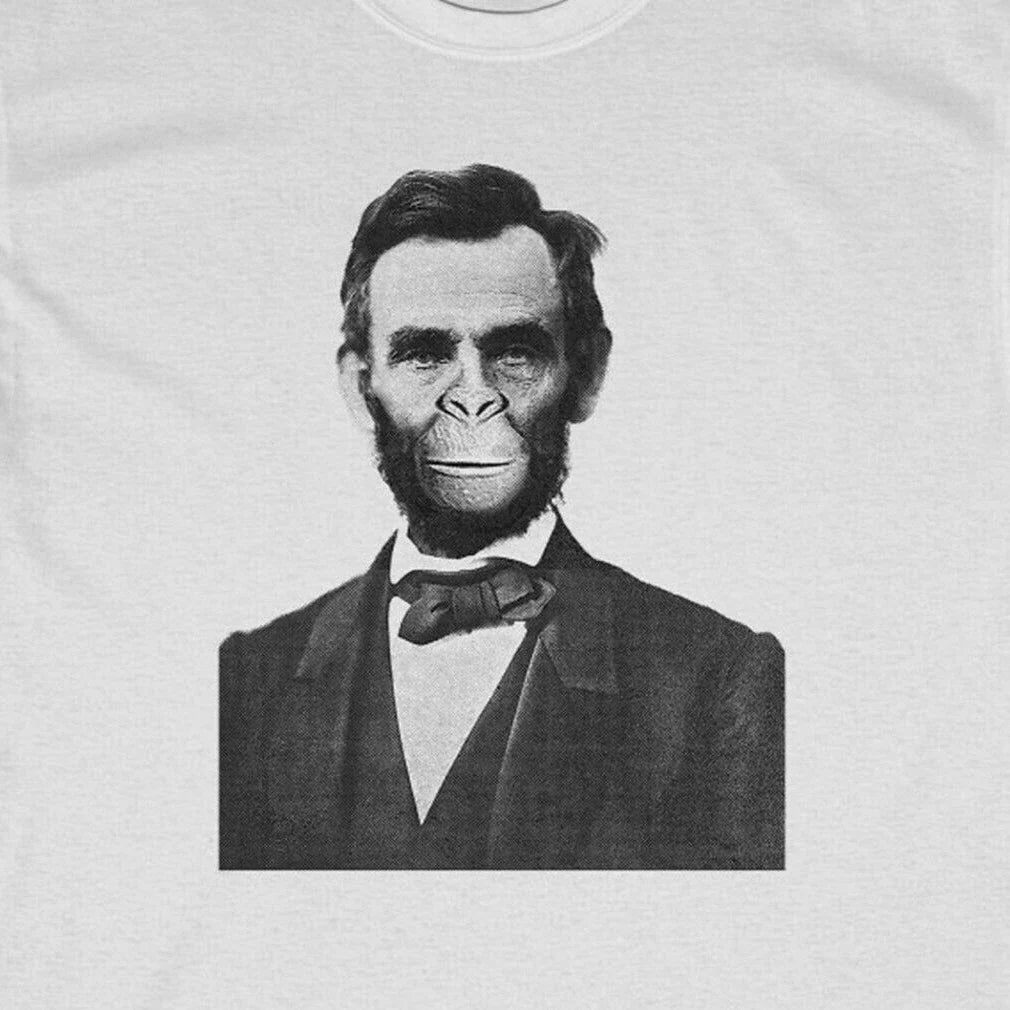 ABE APE LINCOLN T-Shirt - Planet of Apes Mash Up street art Unisex T-shirt, Sweatshirt, Hoodie, Long Sleeve Tee - T-Shirt, Sweatshirt, Hoodie