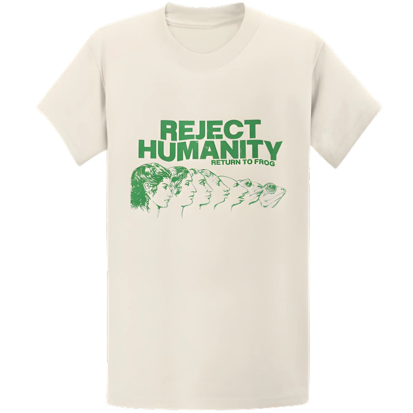 Gildan 5000 Reject Humanity Become Frog T-Shirt - Funny Weirdcore Meme Gift Tee Unisex T-shirt, Sweatshirt, Hoodie, Long Sleeve Tee - T-Shirt, Sweatshirt, Hoodie