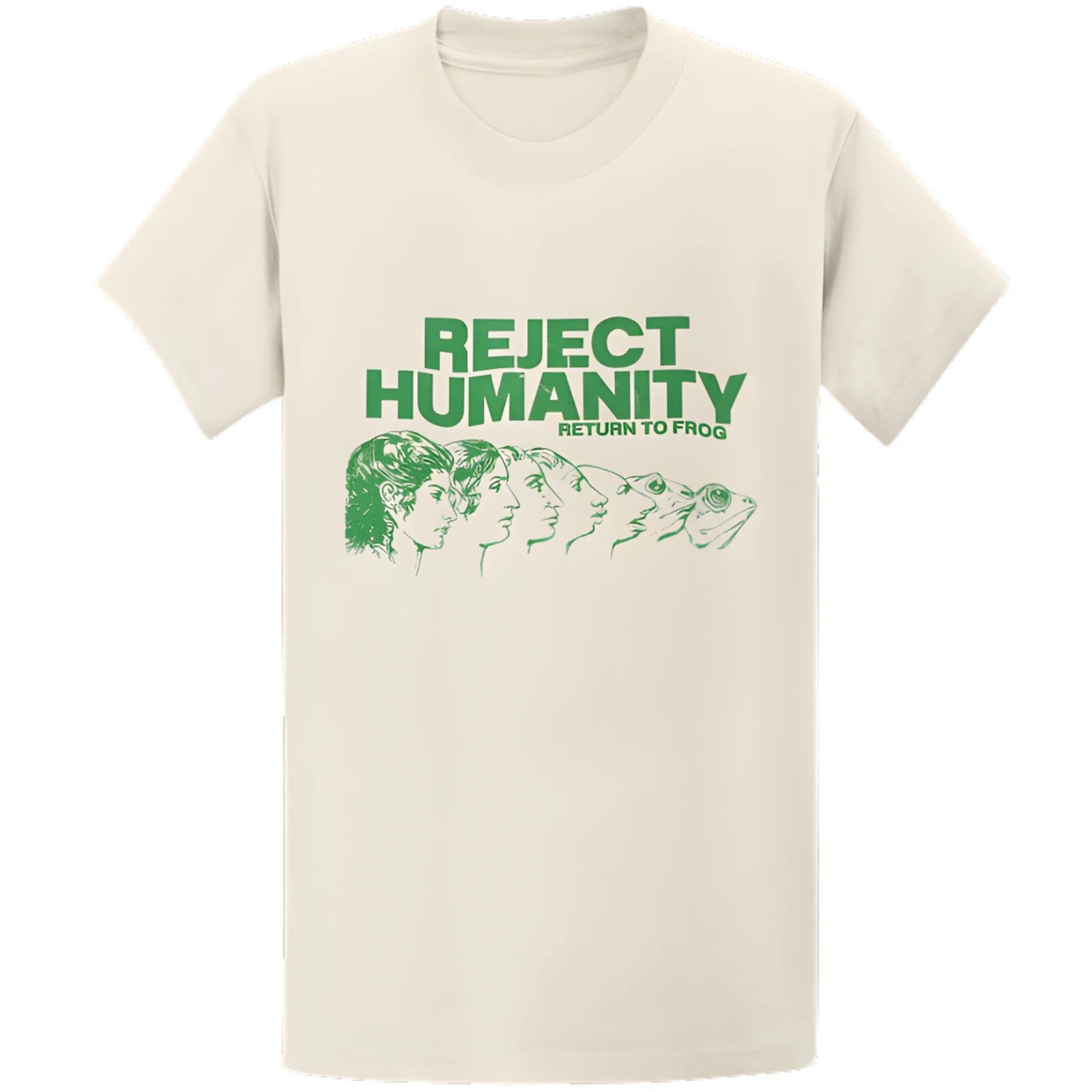 Gildan 5000 Reject Humanity Become Frog T-Shirt - Funny Weirdcore Meme Gift Tee Unisex T-shirt, Sweatshirt, Hoodie, Long Sleeve Tee - T-Shirt, Sweatshirt, Hoodie