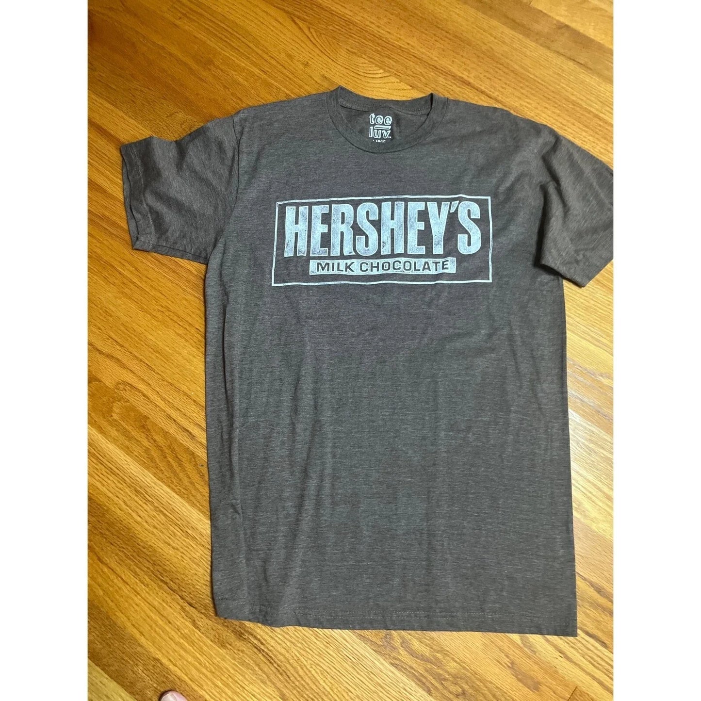 Tee Luv Hershey's Milk Chocolate Graphic T-Shirt Casual Everyday Wear Large Unisex T-shirt, Sweatshirt, Hoodie, Long Sleeve Tee - T-Shirt, Sweatshirt, Hoodie