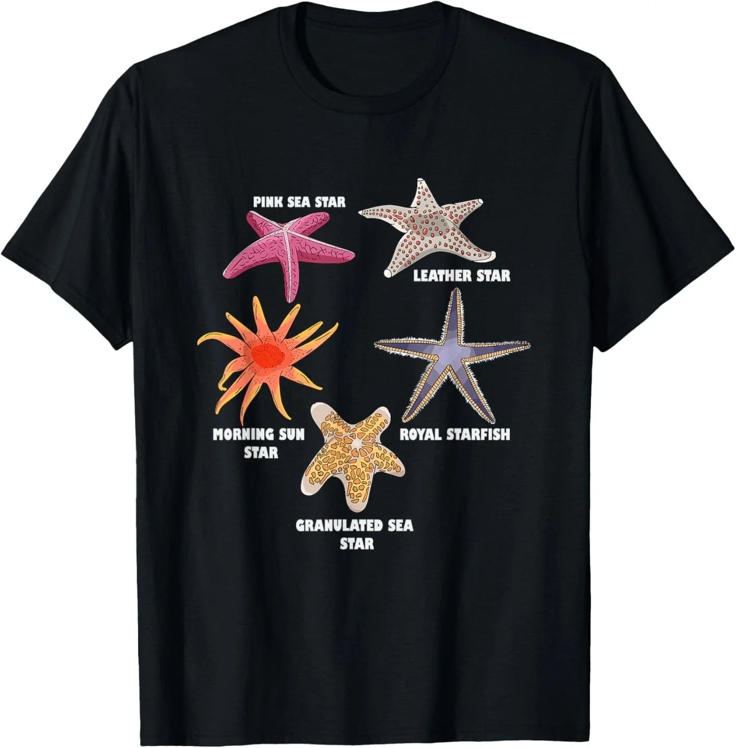 Sea Star Types Starfish Species Underwater Marine Starfish Gift Unisex T-Shirt Unisex T-shirt, Sweatshirt, Hoodie, Long Sleeve Tee - T-Shirt, Sweatshirt, Hoodie