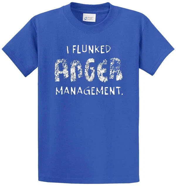 ANGER MANAGEMENT Cotton Printed Tee Shirt Regular and Big and Tall Sizes Unisex T-shirt, Sweatshirt, Hoodie, Long Sleeve Tee - T-Shirt, Sweatshirt, Hoodie