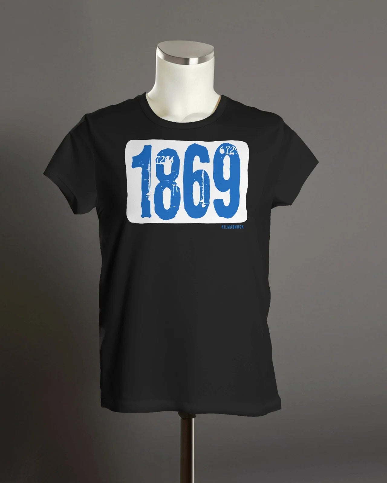 KILMARNOCK 1869 T Shirt | Founded | Organic Unisex | Grunge Unisex T-shirt, Sweatshirt, Hoodie, Long Sleeve Tee - T-Shirt, Sweatshirt, Hoodie