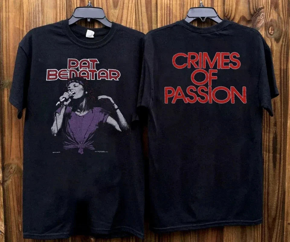 Vintage 1980 Pat Benatar Crimes Of Passion Album Promo T-Shirt, Pat Benatar T-Sh Unisex T-shirt, Sweatshirt, Hoodie, Long Sleeve Tee - T-Shirt, Sweatshirt, Hoodie
